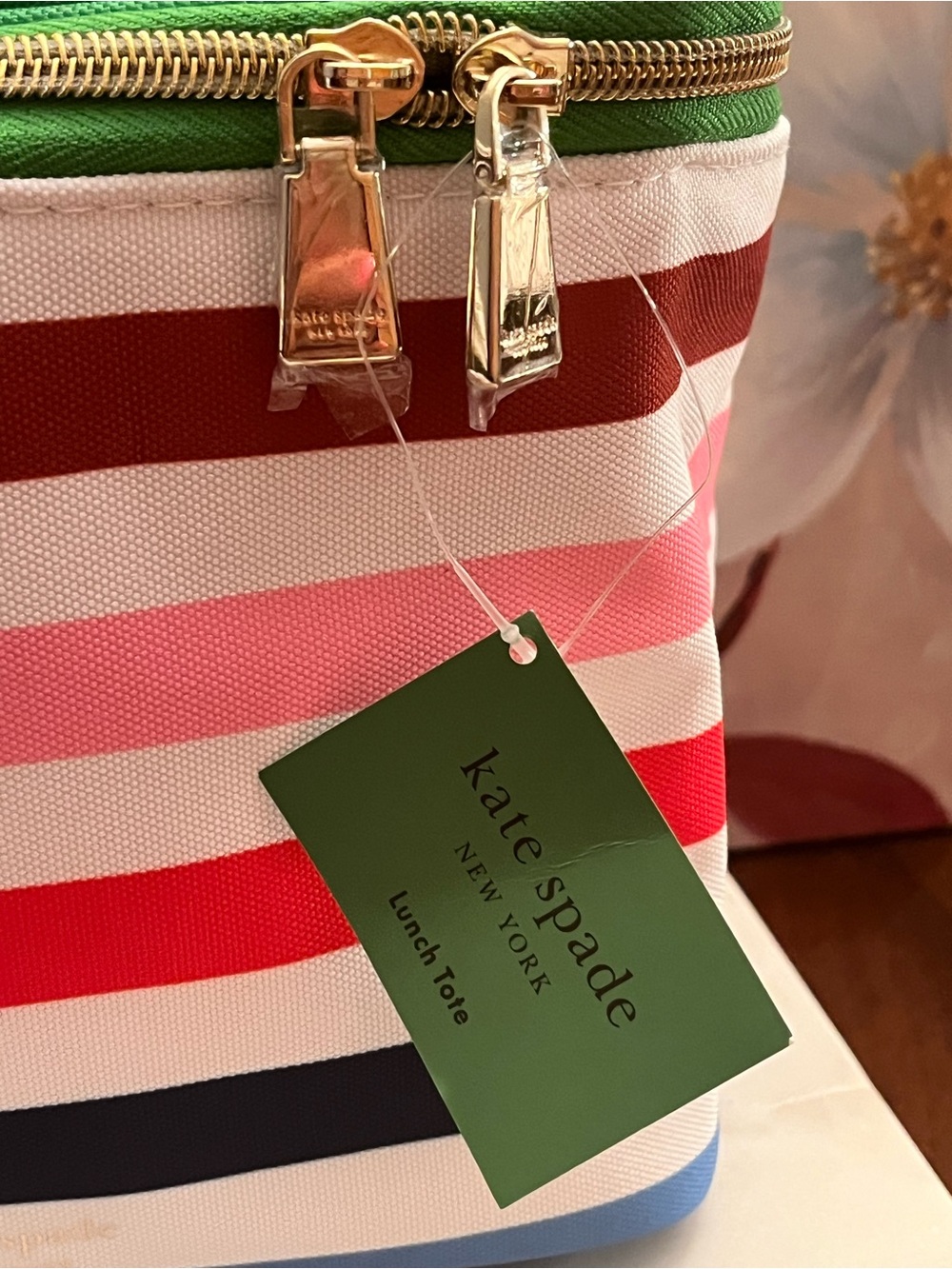 kate spade Multicolor Adventure Stripe Lunch Tote w/Insulated Interior (NWT) - Picture 4 of 12